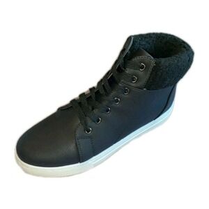 Women's Sonoma Kinsley Ortholite high top Black fk-fur Sneakers Lace-up 8M #1528